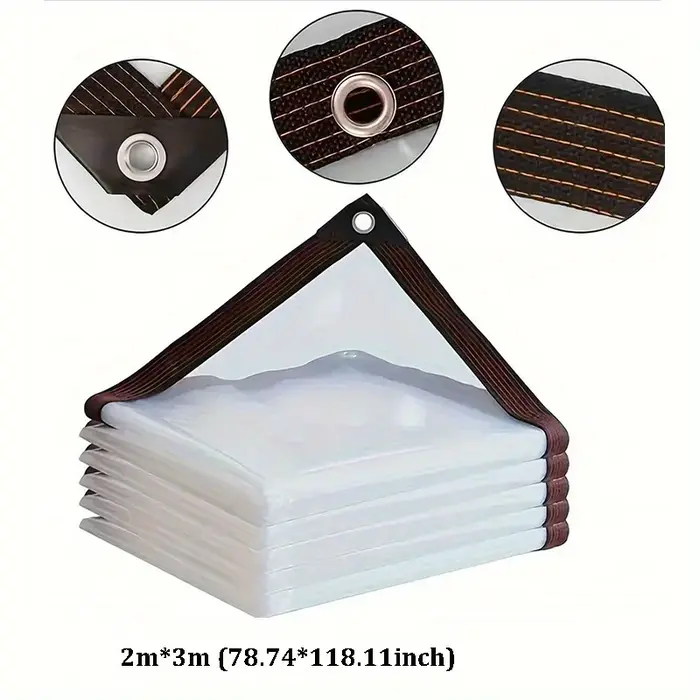Bâches transparentes avec œillets-bâche transparente pour jardins extérieurs