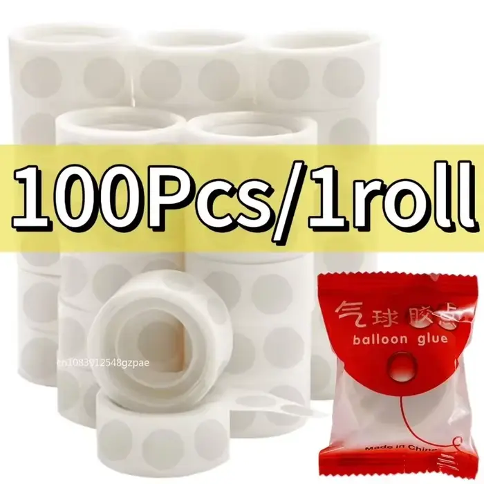 Rouleau de points adhésifs Double face, 1/5 rouleaux, ruban adhésif Transparent amovible pour ballon