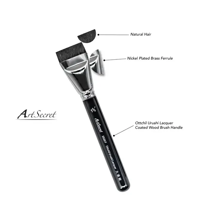 Artsecret professionnel laque Urushi brosse naturel cheveux courts