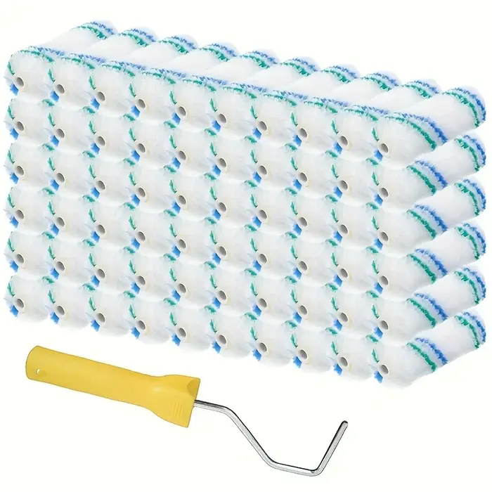 Mini rouleau de peinture couvre poignée avec 60 brosses à rouleaux 4 pouces petits