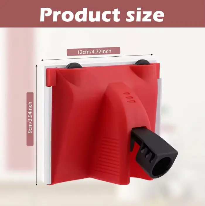 Pinceau de finition rouge pour murs intérieurs en plastique, avec tampon et poils en nylon, pour pei