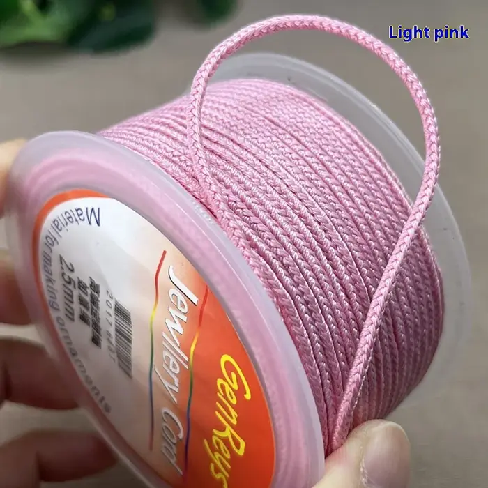 10 m/rouleau 2.5mm bicolore couleur tressé coton tissé corde torsion bijoux ligne bricolage main