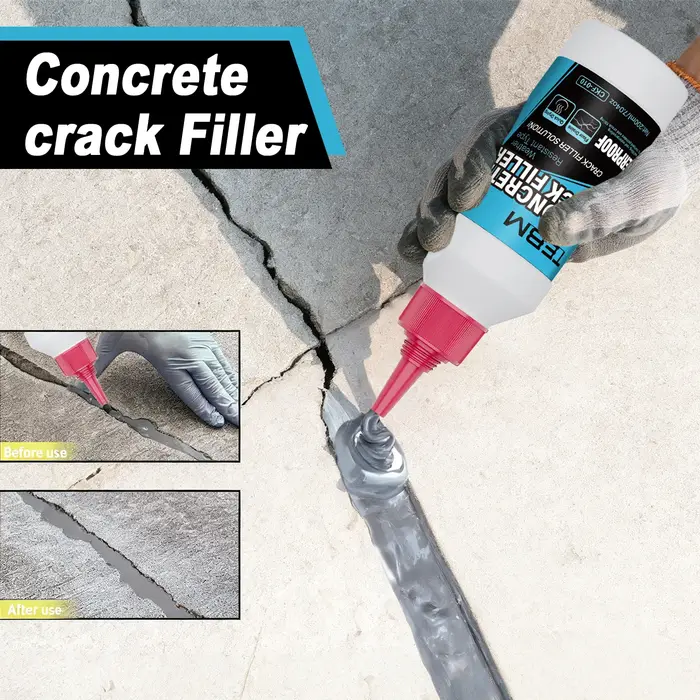 Mastic à base d'eau pour fissures de béton : auto-nivelant