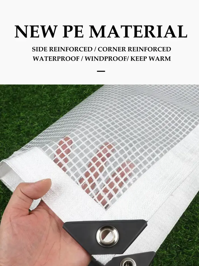 Bâche PE renforcée en maille transparente de 0.35mm
