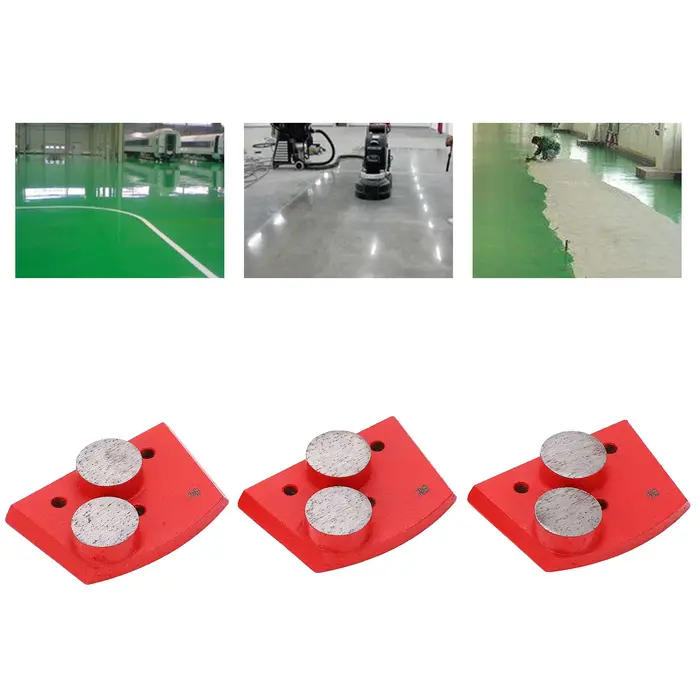 30 # Pads de ponçage rouges trapézoïdaux 30 grains # Dents cylindriques Grit 2 pour le polissage du béton