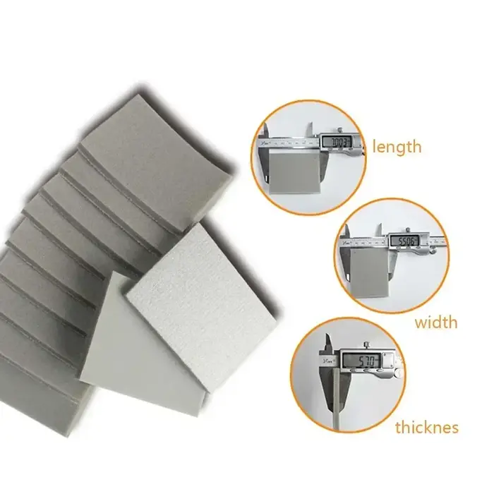 1 pièce Bloc éponge abrasive floquée carrée
