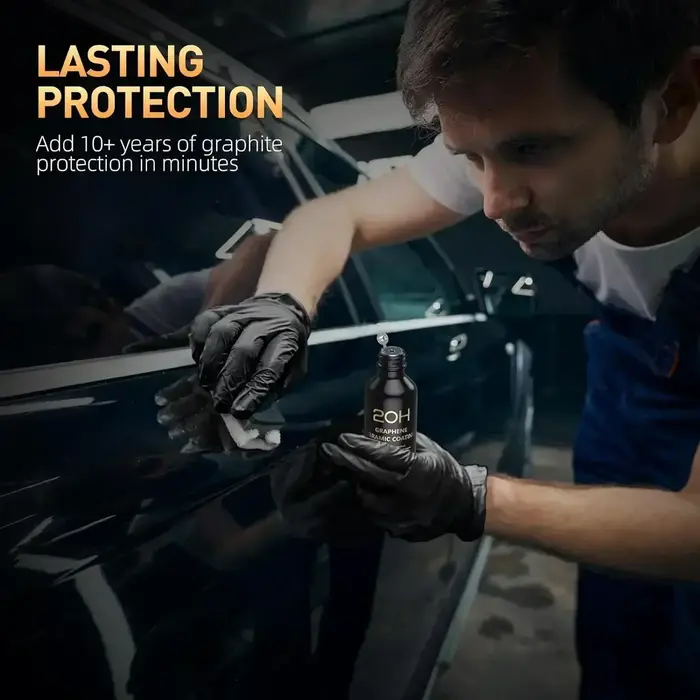 Revêtement céramique graphène 20H/12H avec technologie d'auto-guérison et de piste UV Professionnels de détail de voiture 10 ans de plus de protection