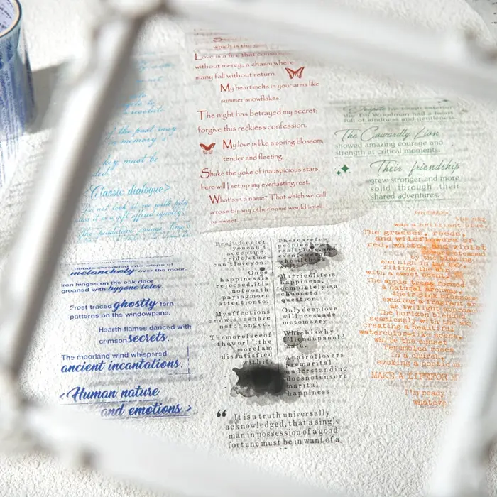 60mm * 2m Vintage citations littéraires bandes autocollants papeterie créative bricolage Scrapbooking Journal