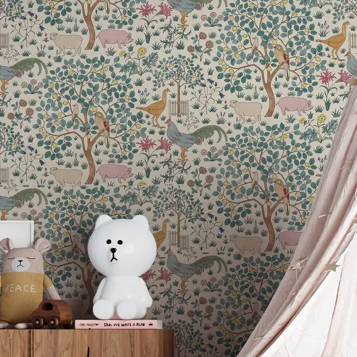 Papier peint pour enfants verger