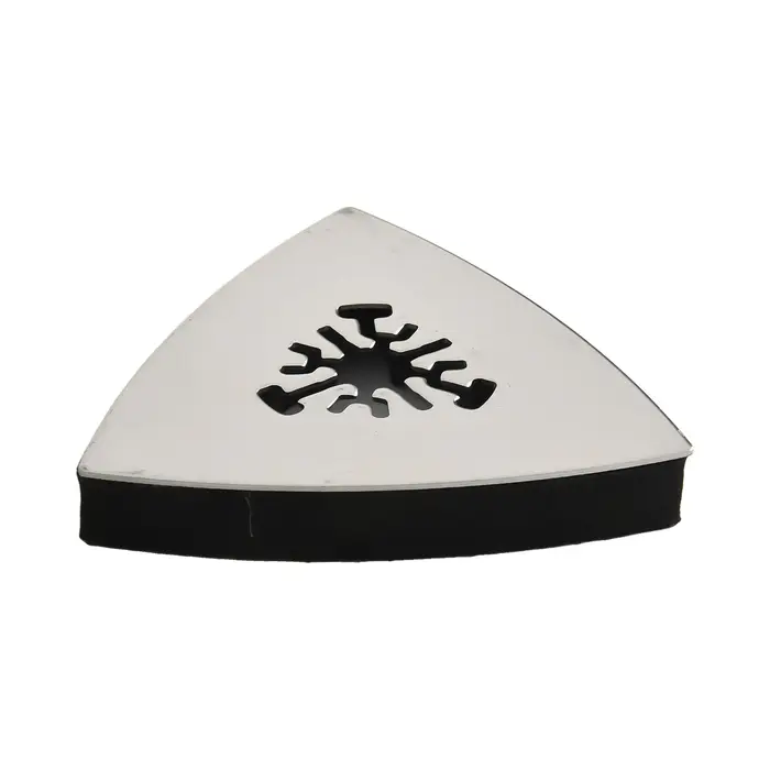 Ponçage de précision avec tampon de ponçage triangulaire en acier inoxydable de 80 mm, disque de polissage pour outils oscillants