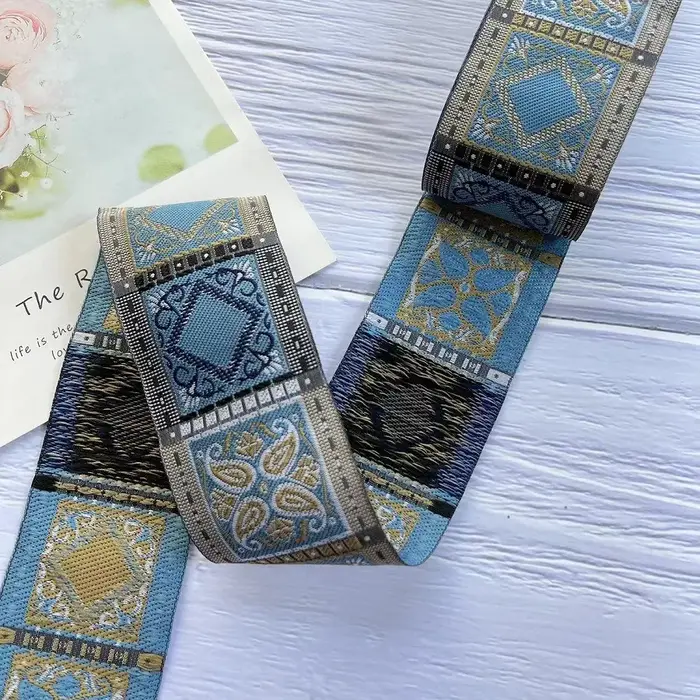 Ruban Jacquard de 1m, Accessoires Décoratifs, Sangle en Dentelle