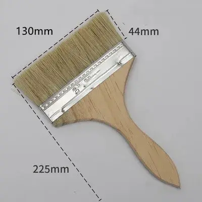 5 pièces pinceau manche en bois brosse pour barbecue 1/2/4/5/6 pouces pinceaux de peinture à cheveux doux pour mur et