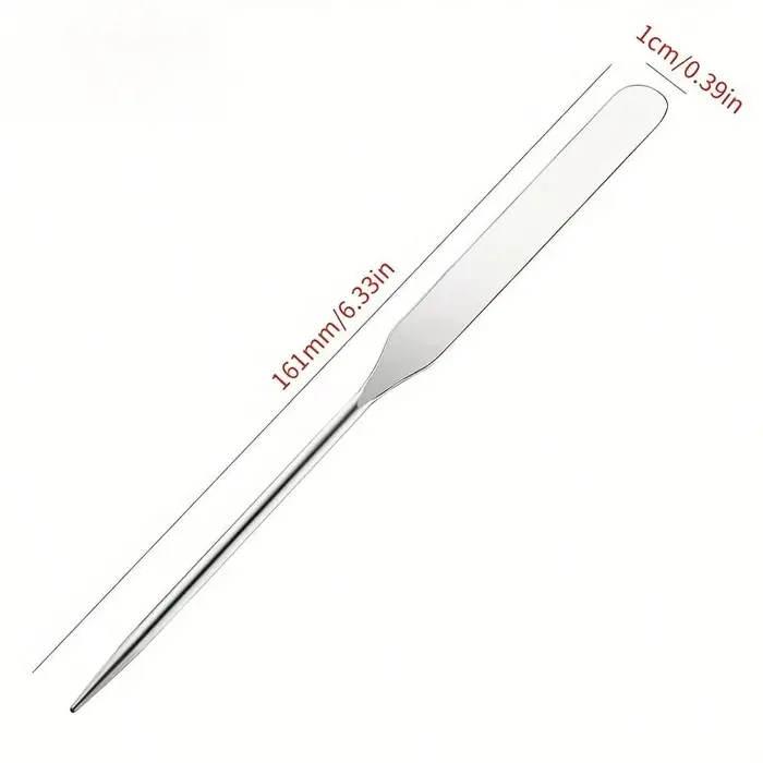 Spatule et Palette de mélange en acier inoxydable, outil de mélange pour Nail Art et cosmétiques pou