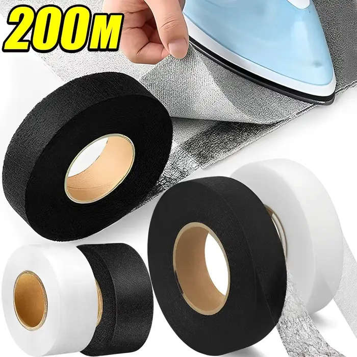 Fer sur ourlet ruban Double face Non-tissé doublure adhésif tissu vêtements