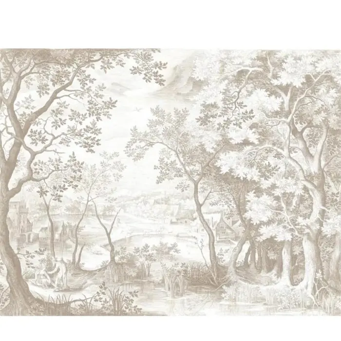 Papier peint de paysage de forêt française européenne personnalisée