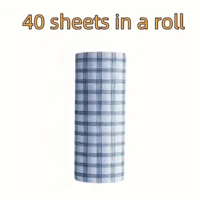 2 rouleaux de chiffons jetables lavables