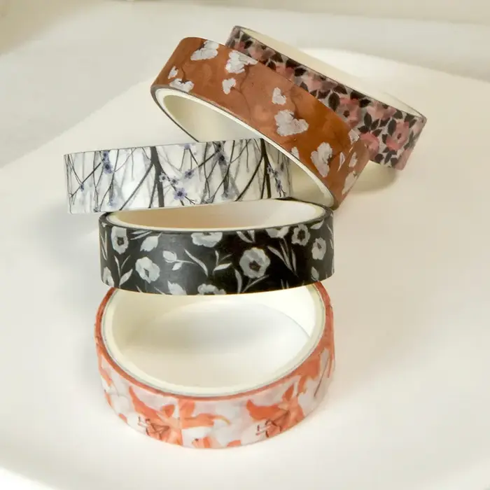 5 rouleaux/ensemble esthétique ruban adhésif décoratif Floral fleur Washi