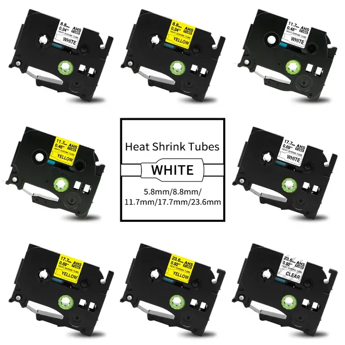 Ruban thermorétractable Compatible Brother HSe-231 HSe-211 HSe-221 HSe-631 pour p-touch PT-E550W E300 E500 P750WVP P900 P950W 7600