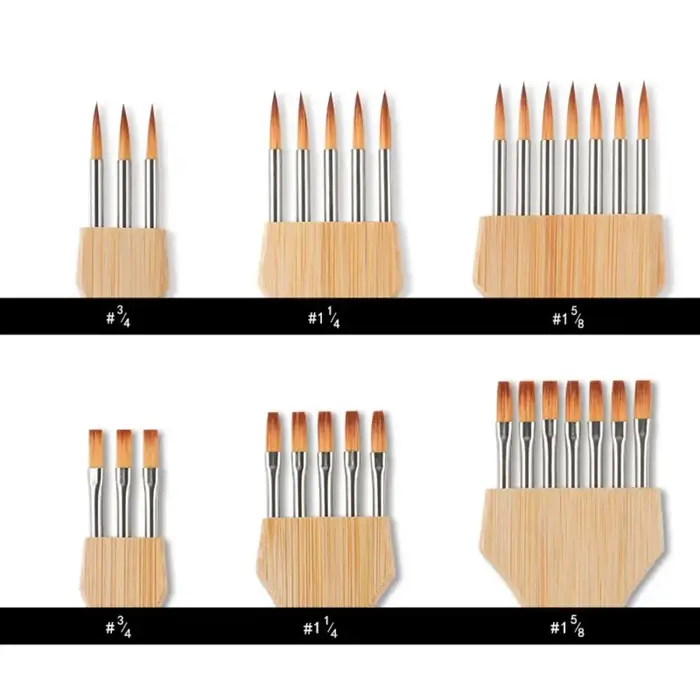 Pinceau de peinture multi-dents rond/plat