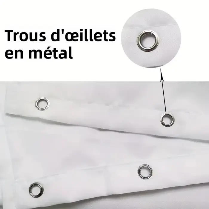 Rideau de douche imperméable en Polyester avec 12 crochets en plastique