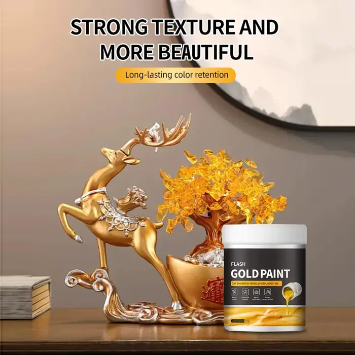 Peinture dorée liquide