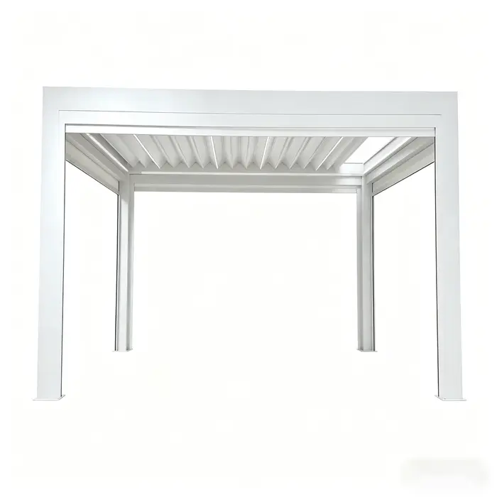 Pergola rétractable, aluminium robuste, électrique, toit à lames orientables imperméable, abri de pa