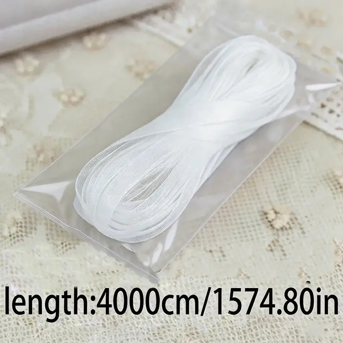 (40 mètres/lot) Rubans en organza de 3 mm