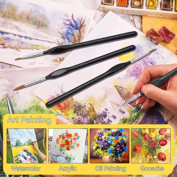 Pinceaux miniatures Drybrush-13pcs ensemble