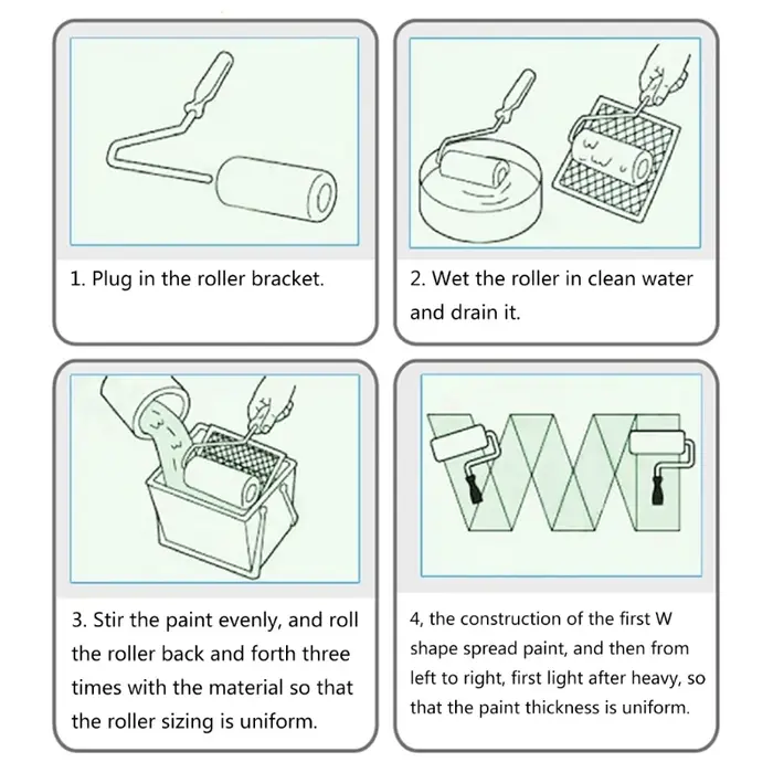 Brosse à rouleau en Fiber de 9 pouces pour Application de mastic, Texture artistique murale, outil de bricolage de décoration pour la maison
