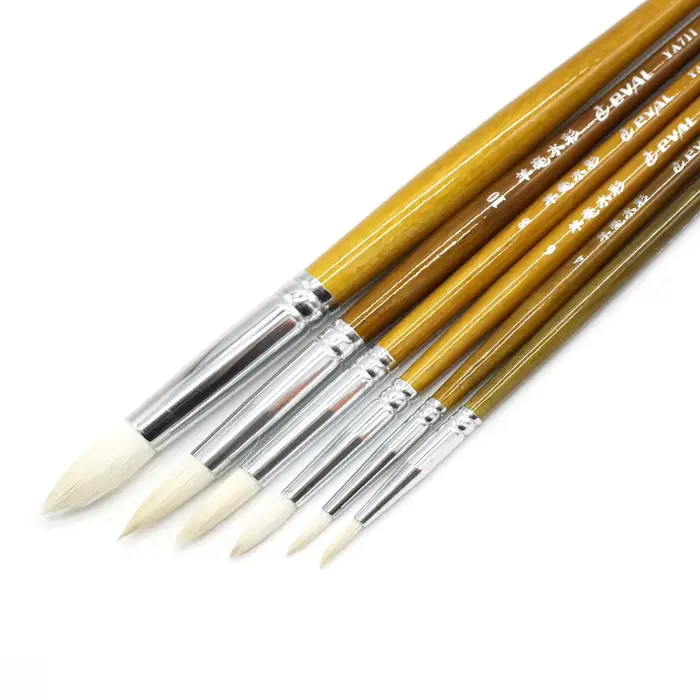 Ensemble de 6 pinceaux à pointe ronde et pointue