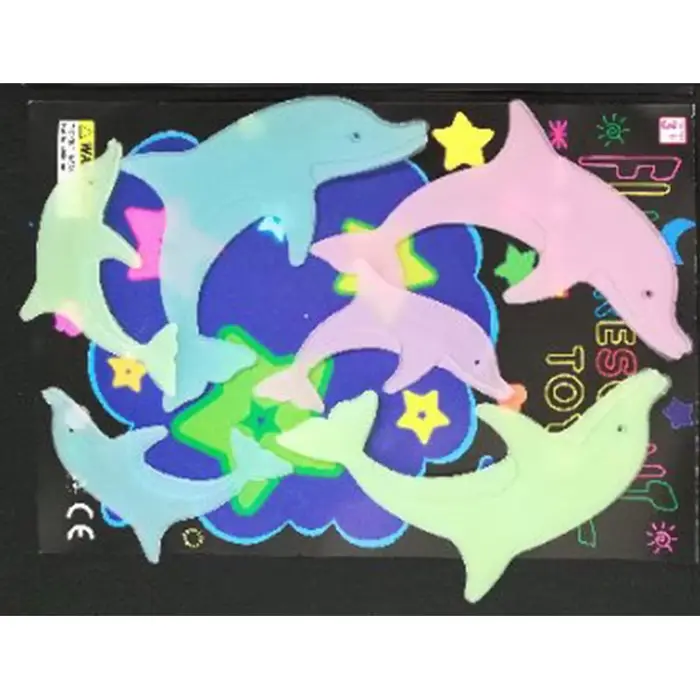 Autocollants muraux étoiles papillon, dessin animé lumineux, pour chambre d'enfants, décor de chambr