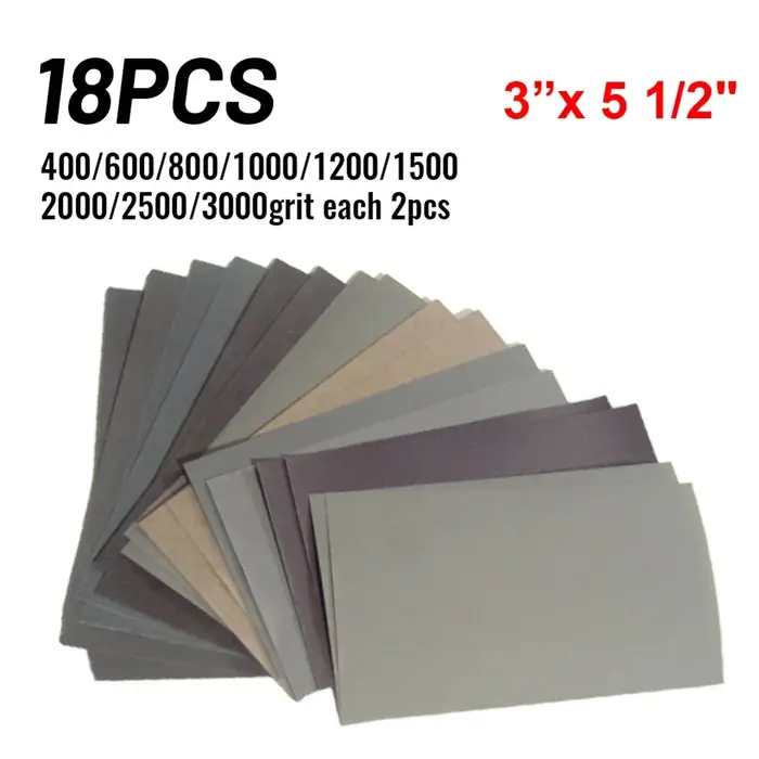 18 pièces/ensemble papier de verre 400