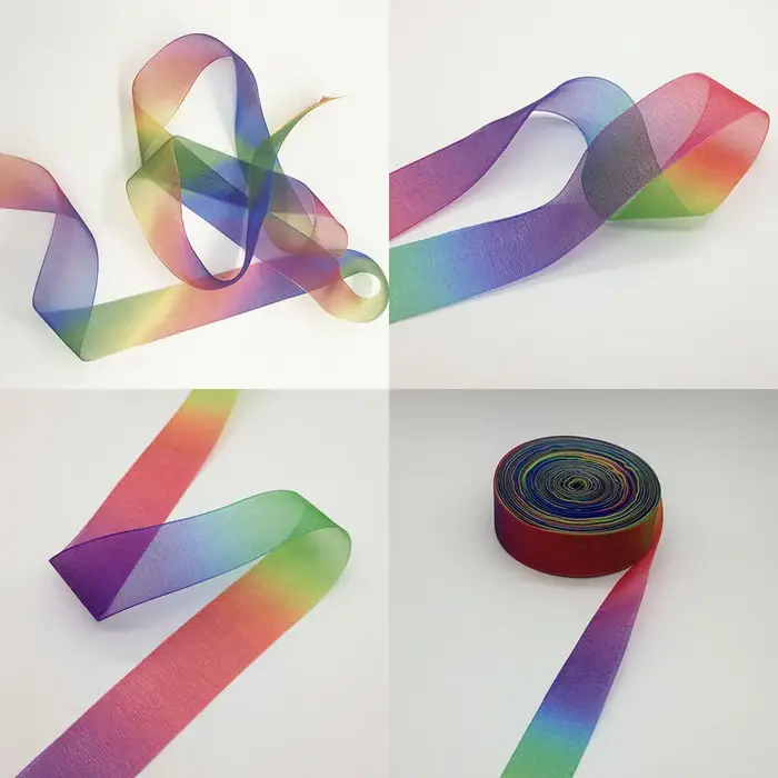 Ruban arc-en-ciel pour emballage cadeau