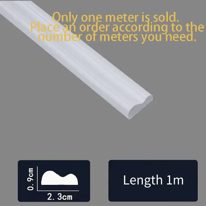 1 rouleau de bande décorative élégante en PVC auto-adhésive – Flexible et pliable