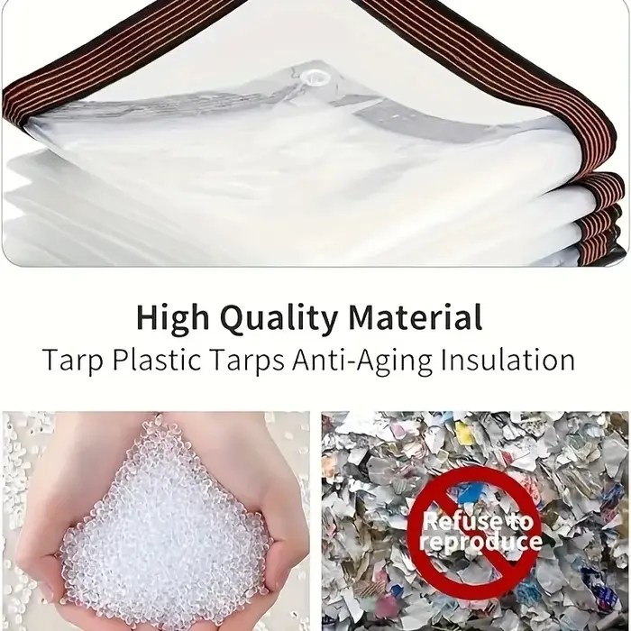 Bâche transparente et fermée en PVC