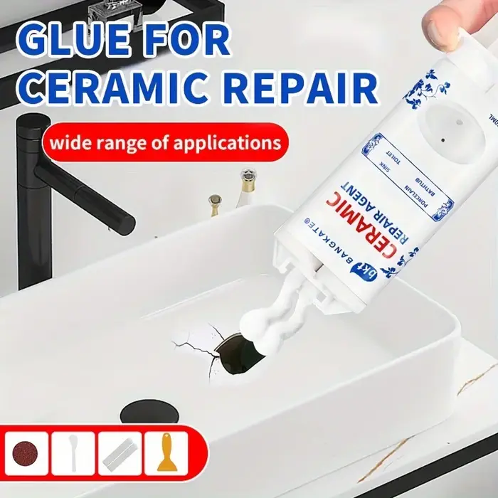 Pâte de réparation pour carrelage et glaçage céramique