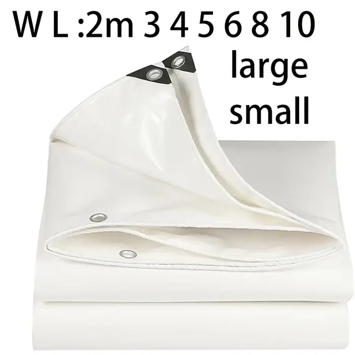 Grande bâche personnalisée blanche 3x5 6 8m * 8 10 12 3 4x4 5m, pare-soleil extérieur, auvent imperméable pour bateau, tente de camping, couverture de pluie