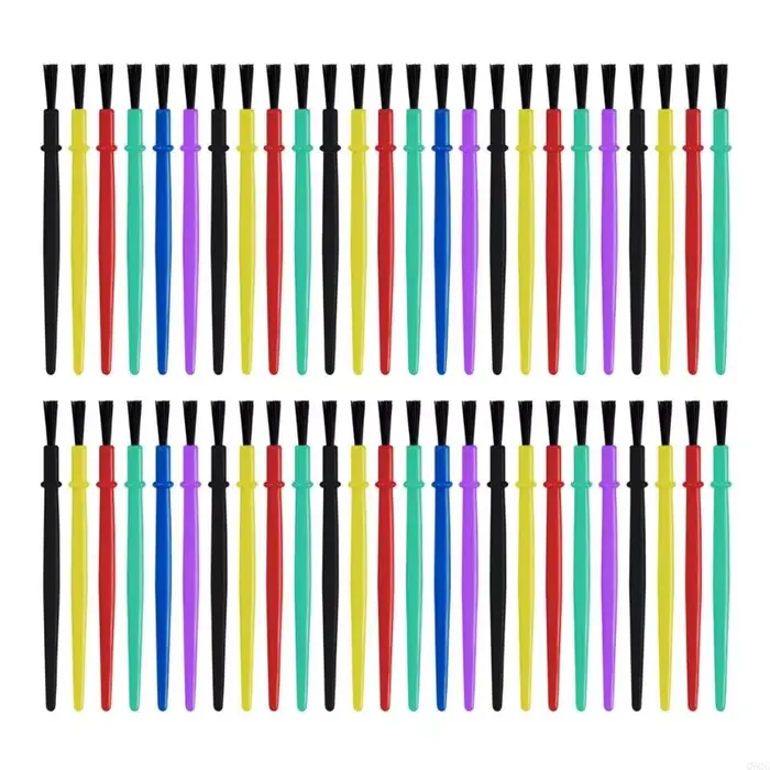 50 pcs petits pinceaux brosses cheveux en nylon Brosse d'artiste
