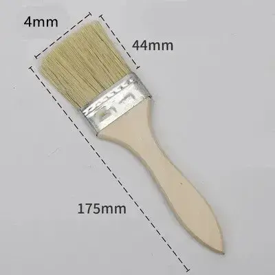 5 pièces pinceau manche en bois brosse pour barbecue 1/2/4/5/6 pouces pinceaux de peinture à cheveux doux pour mur et