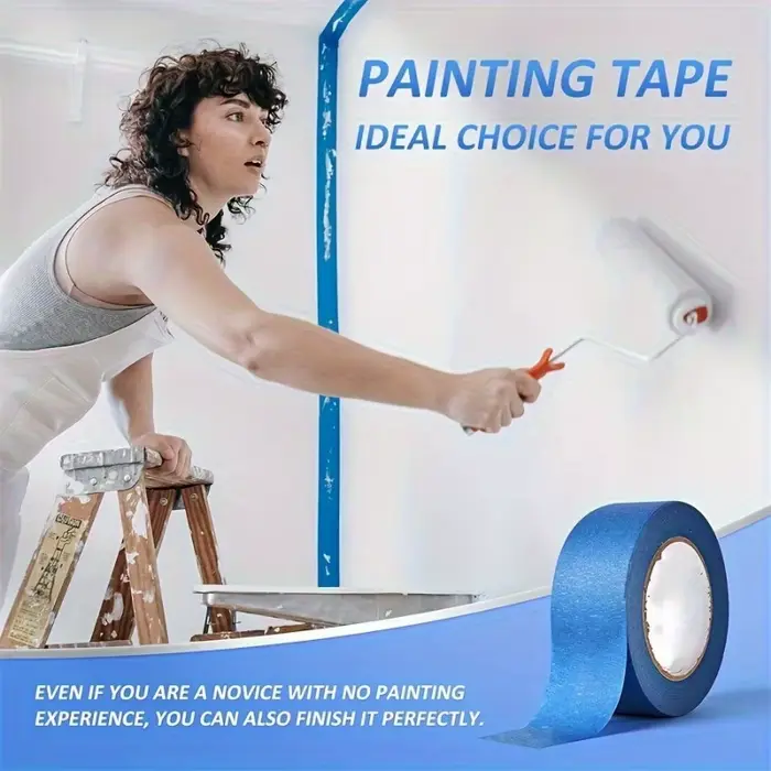 2 rouleaux de ruban de masquage bleu