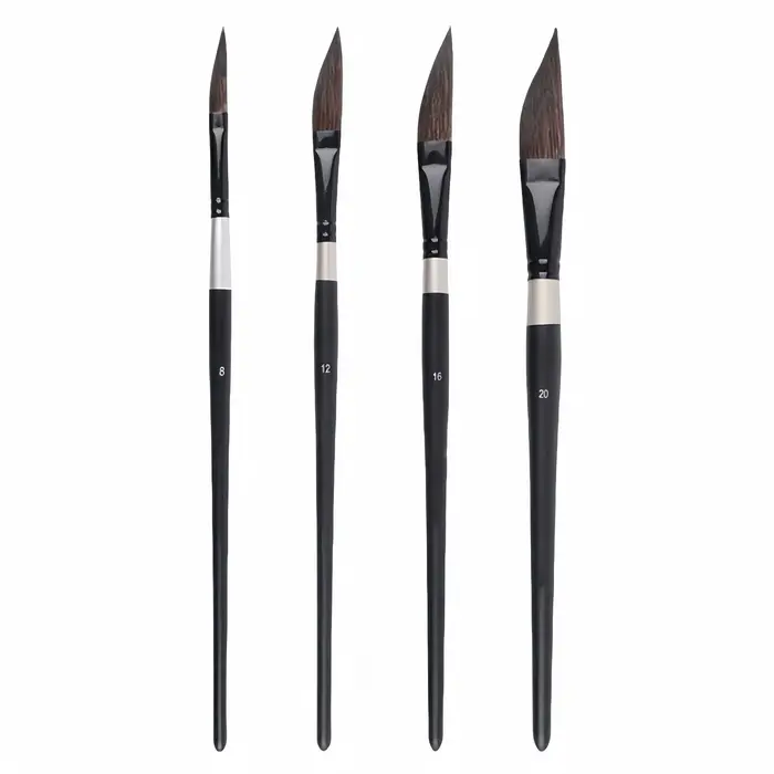 4 pièces tirer fil pinceau gouache nylon cheveux couteau en forme de stylo aquarelle ensemble