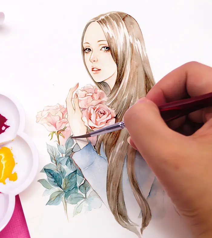 Ensemble de pinceaux à peinture à pointe Fine