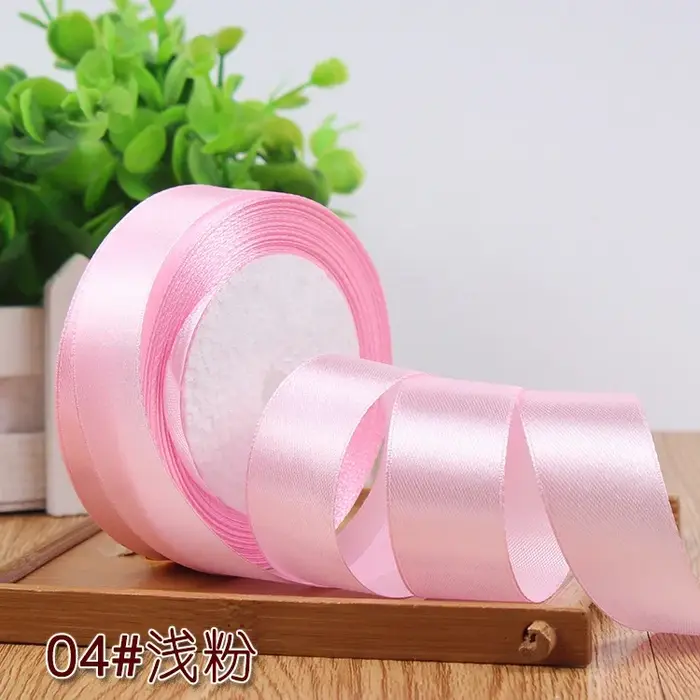 Rubans en Satin rose 6/10/15/20/25/40/50mm