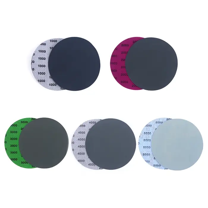 Pack de 15/25 disques de papier de verre de 5 pouces avec grains 1000 à 5000 pour le ponçage humide ou sec
