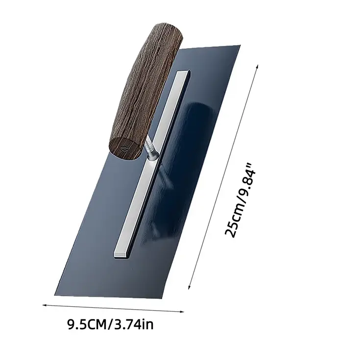 Truelle de plâtrage en acier SK5, outil à main avec manche en bois ergonomique, acier inoxydable