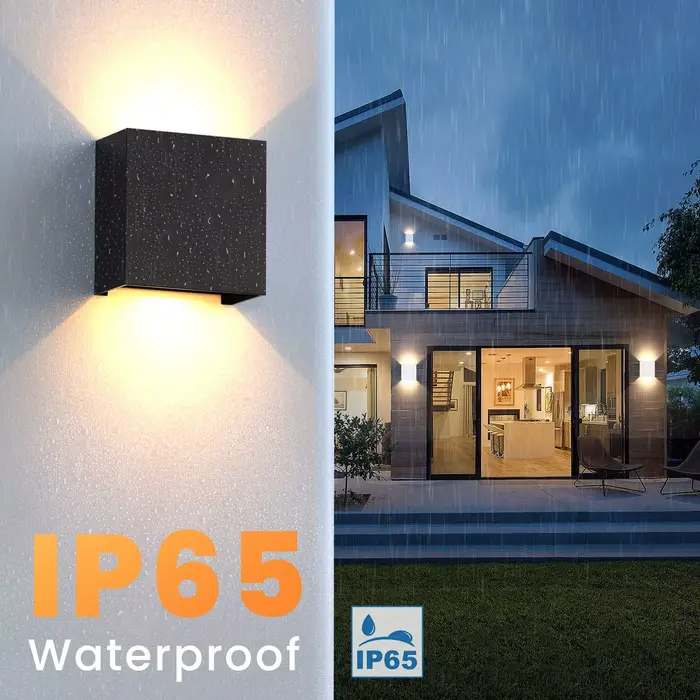 Appliques murales LED 6W, lampe murale moderne d'intérieur et d'extérieur IP65, lumières murales hau