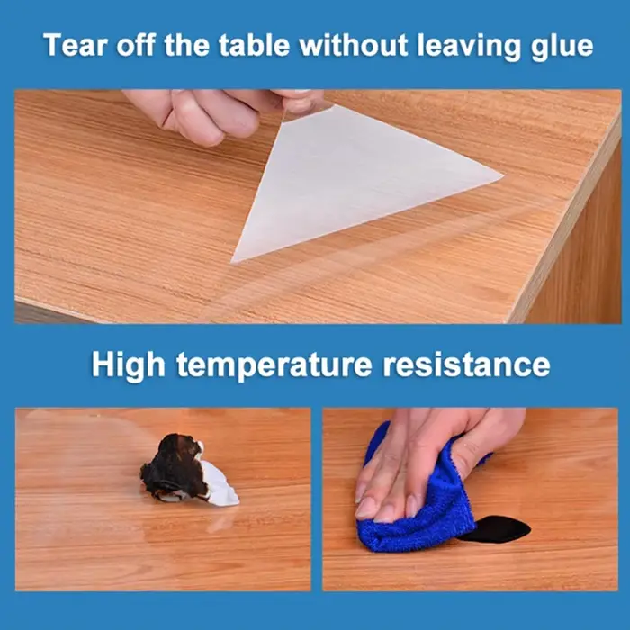 Film de protection adhésif pour table